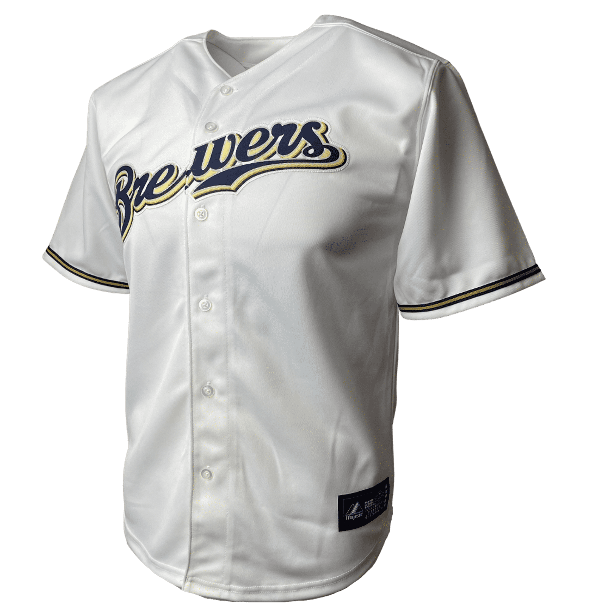 Youth Milwaukee Brewers MLB Majestic White Team Official Jersey – CMD Sports
