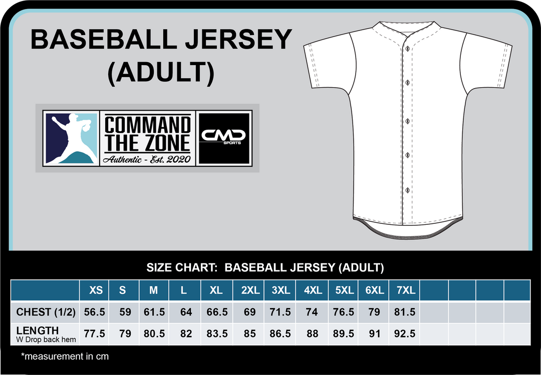 Belconnen Bandits - Full Button Jersey (SUBLIMATED)