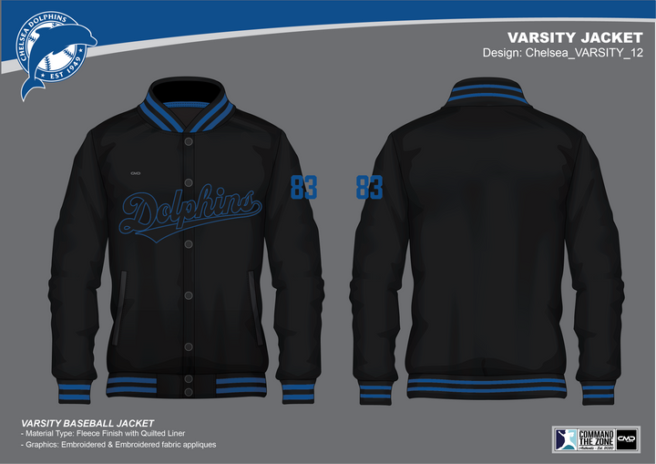Chelsea Baseball Club - Varsity Jacket BLACK