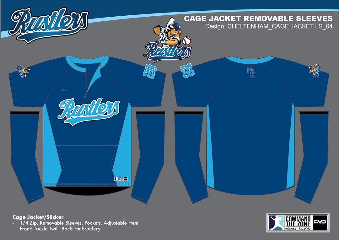 Cheltenham Baseball Club - Long Sleeve Cage Jacket with NUMBER