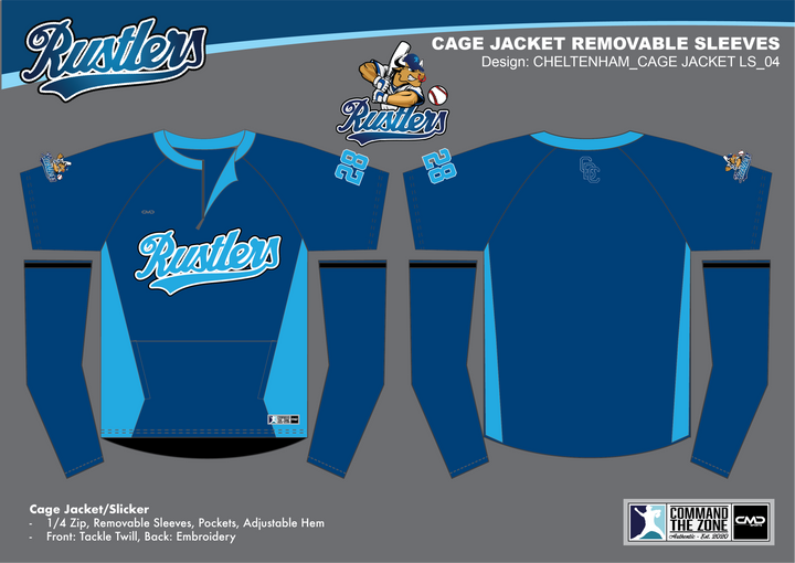 Cheltenham Baseball Club - Long Sleeve Cage Jacket with NUMBER