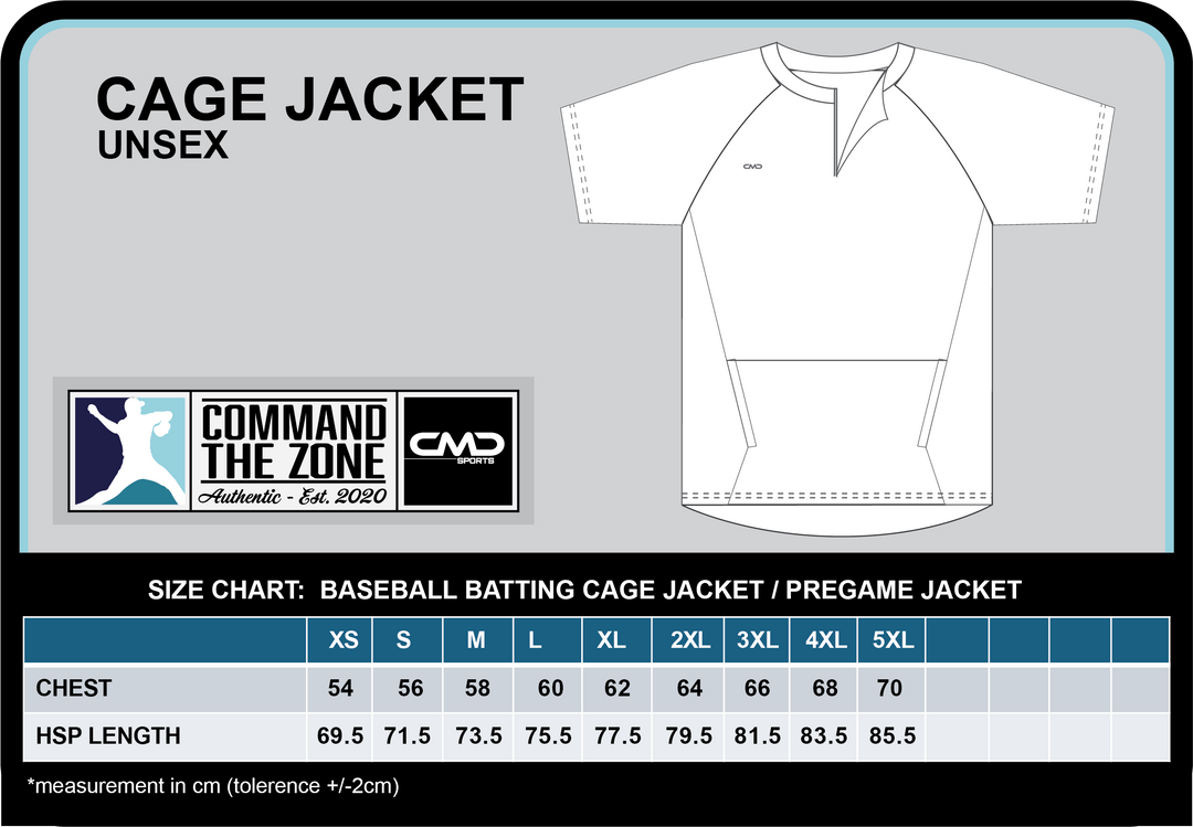 Cheltenham Baseball Club - Long Sleeve Cage Jacket with NUMBER