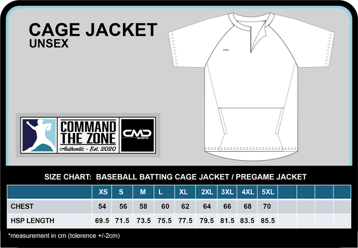 Cheltenham Baseball Club - Long Sleeve Cage Jacket with NUMBER
