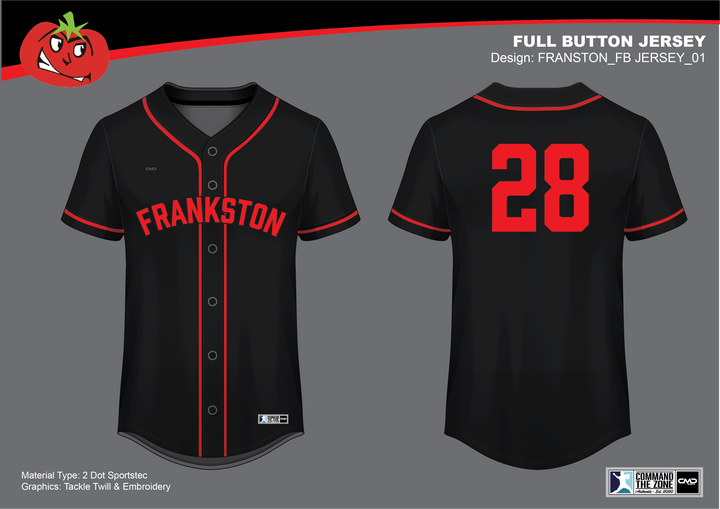 Frankston Baseball Club - Full Button Jersey