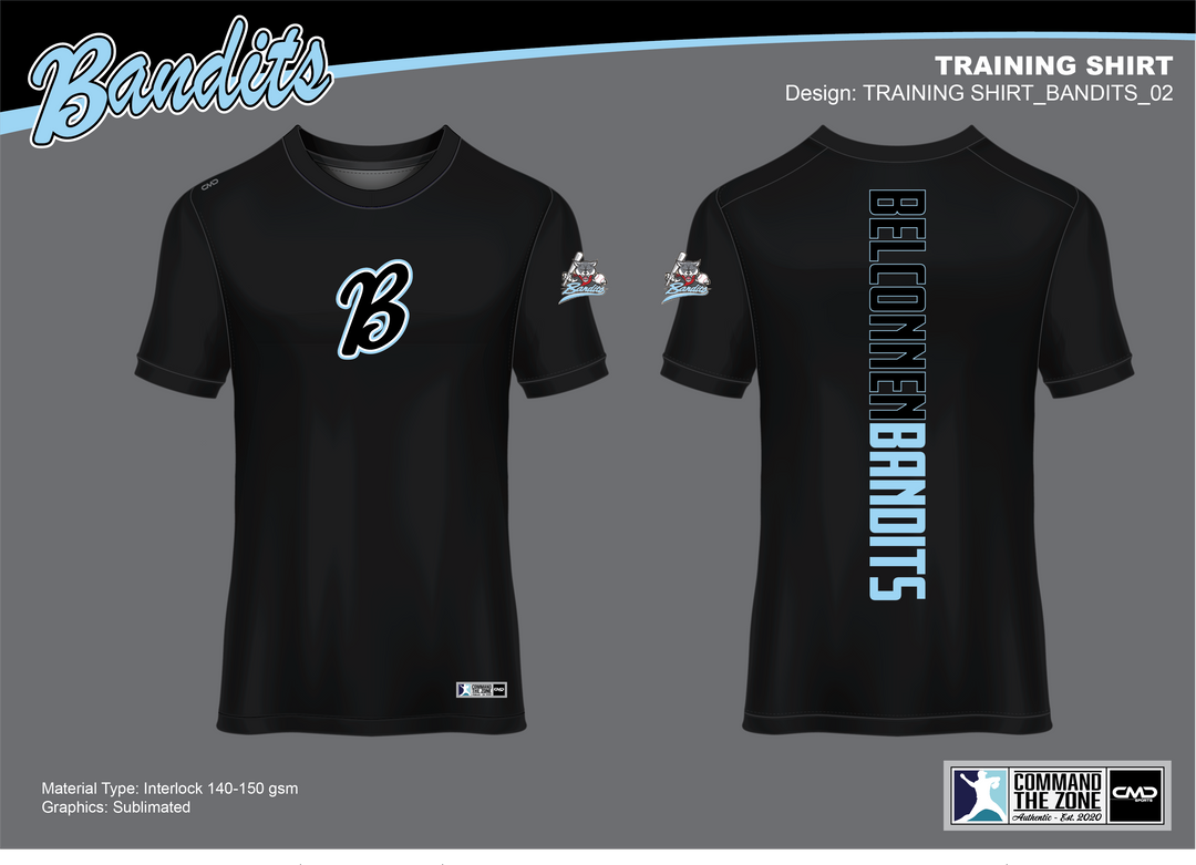 Belconnen Bandits - Training Shirt Wordmark