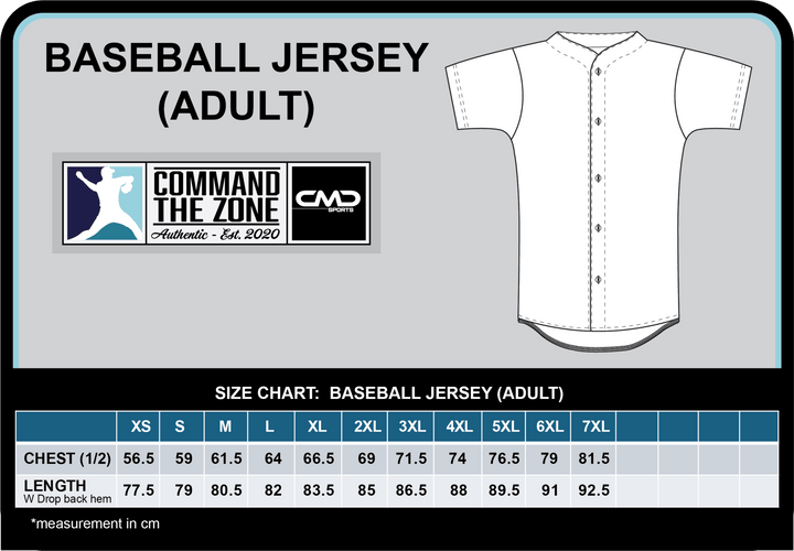 Belconnen Bandits - Full Button Jersey (SUBLIMATED) - CMD Sports