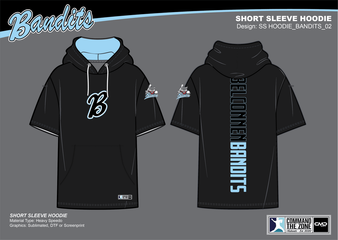 Belconnen Bandits - Short Sleeve Hoodie - CMD Sports