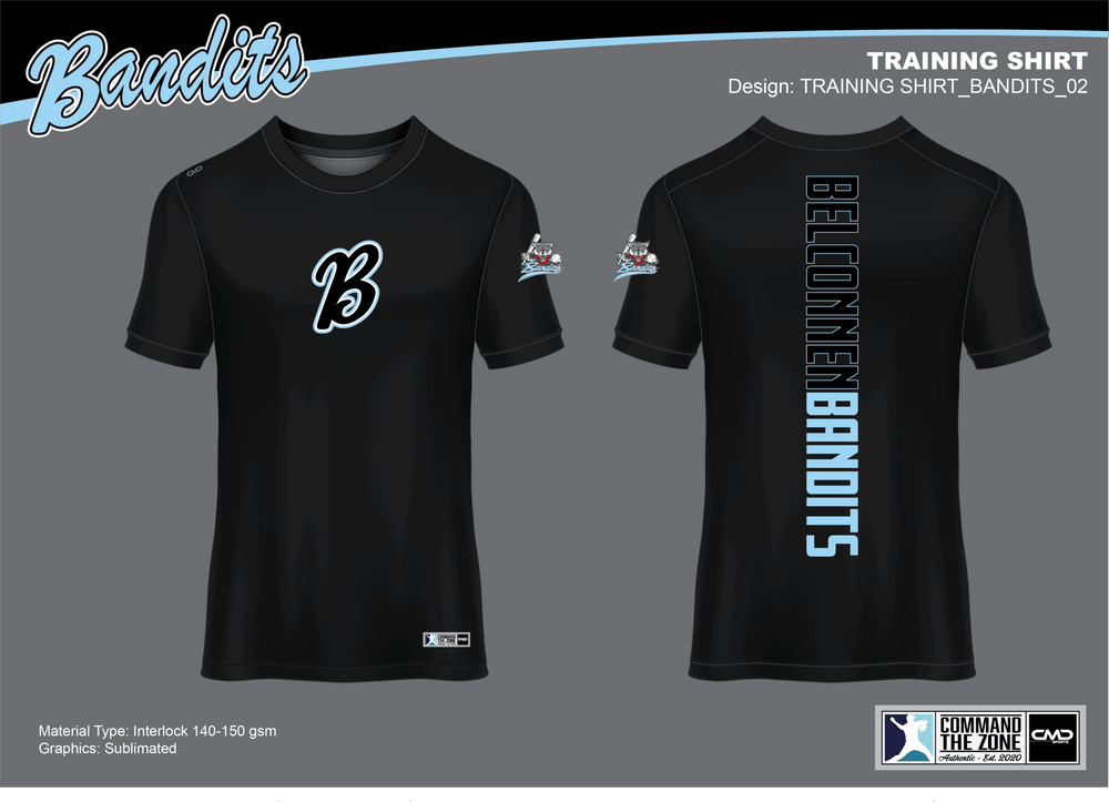 Belconnen Bandits - Training Shirt Wordmark - CMD Sports