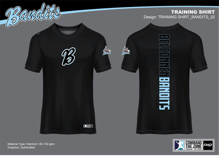 Belconnen Bandits - Training Shirt Wordmark - CMD Sports