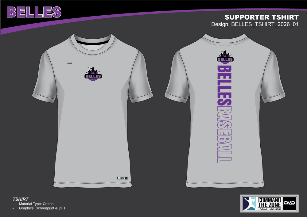 Belles Baseball - Supporter Shirt - CMD Sports