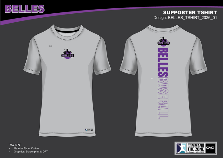 Belles Baseball - Supporter Shirt - CMD Sports