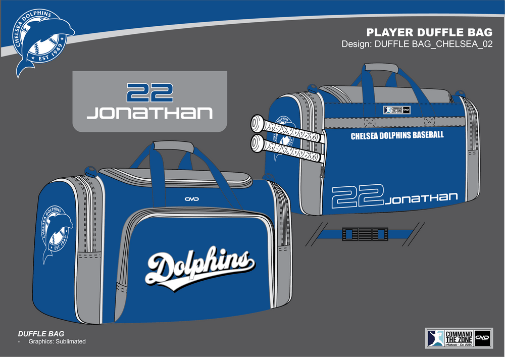 Chelsea Baseball Club - Duffle Bag w Bat Sleeve - CMD Sports