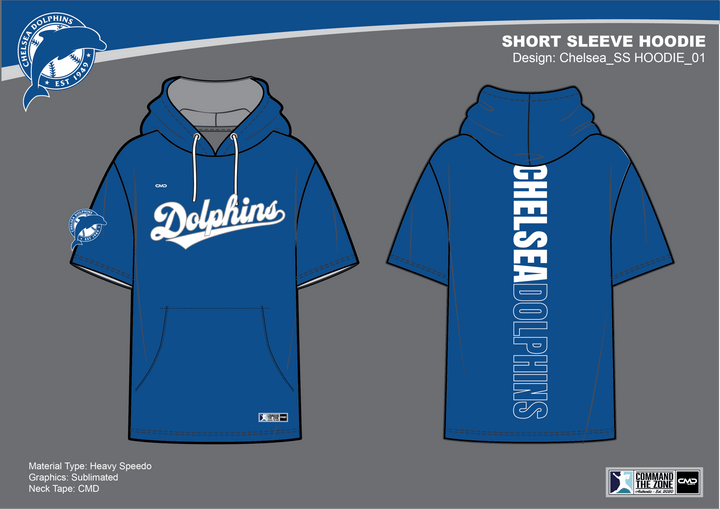 Chelsea Baseball Club - Short Sleeve Hoodie - CMD Sports