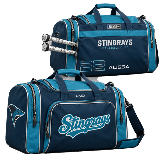 Club duffle bag with bat sleeve