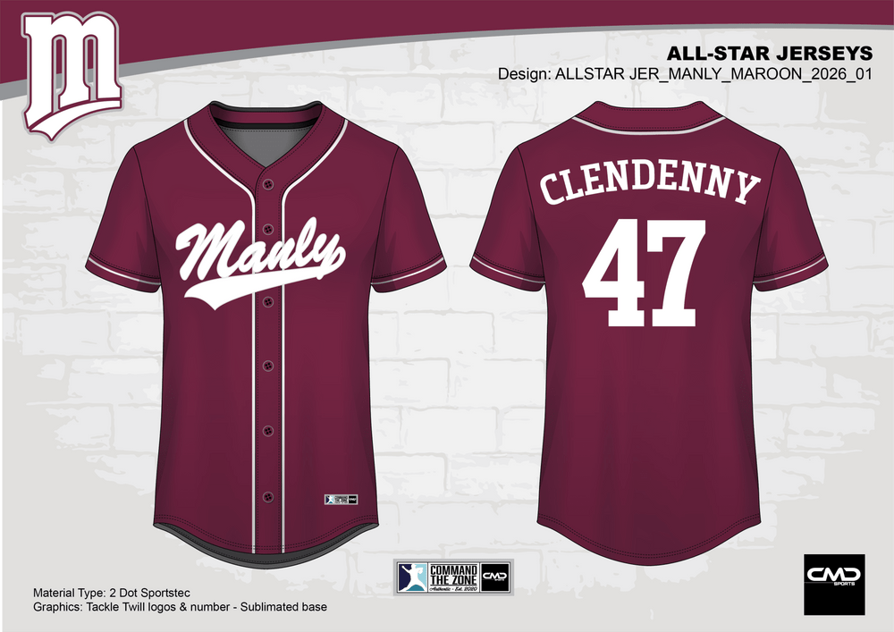 MANLY All - Stars Playing Jersey - CMD Sports
