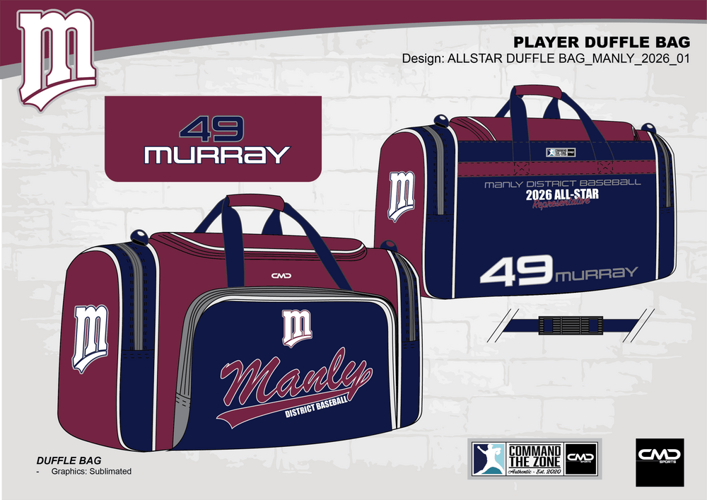 Manly Duffle Bag - 2026 Nationals - CMD Sports