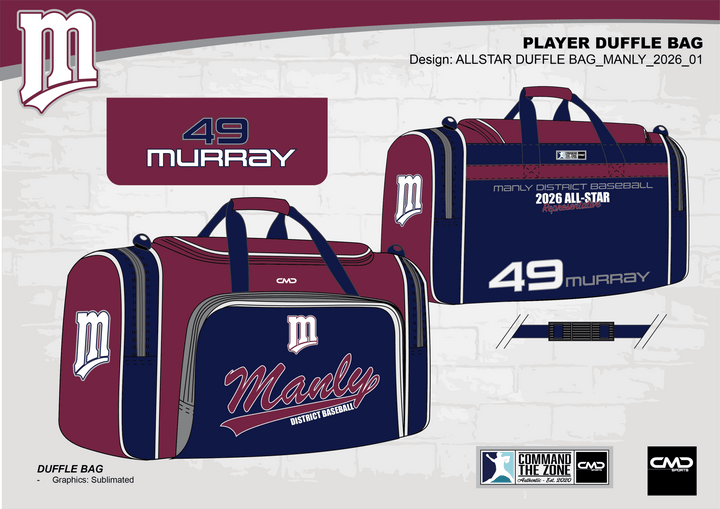 Manly Duffle Bag - 2026 Nationals - CMD Sports