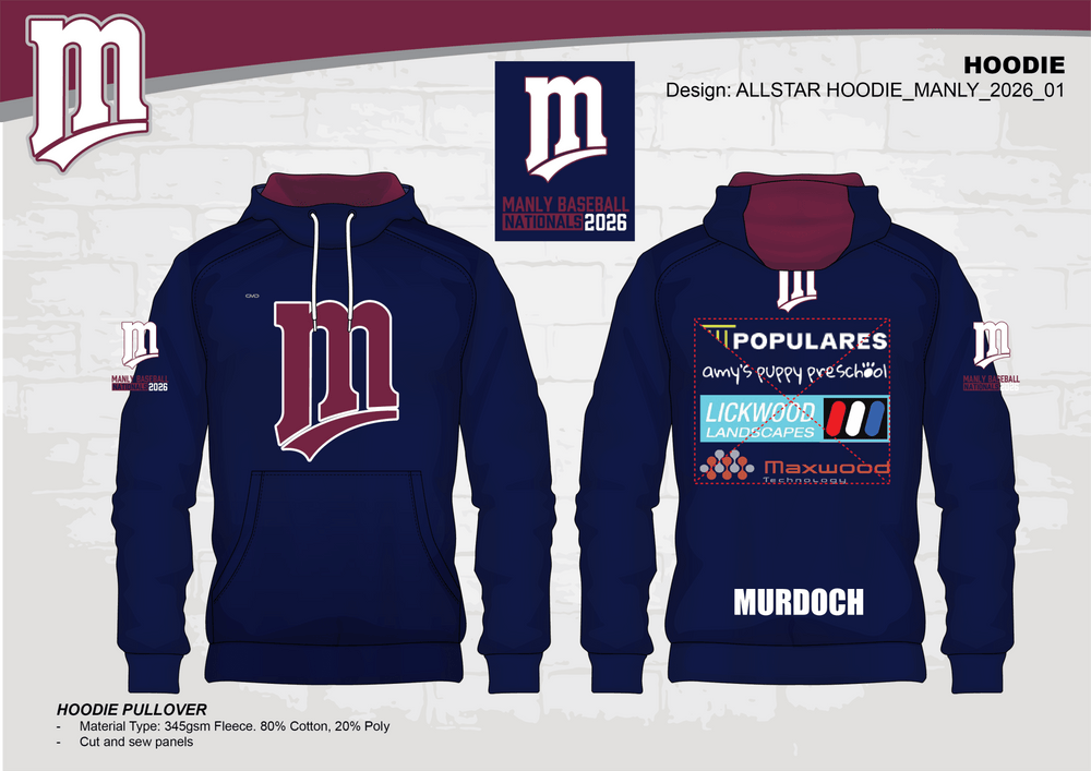 Manly Player Hoodie - 2026 Nationals - CMD Sports