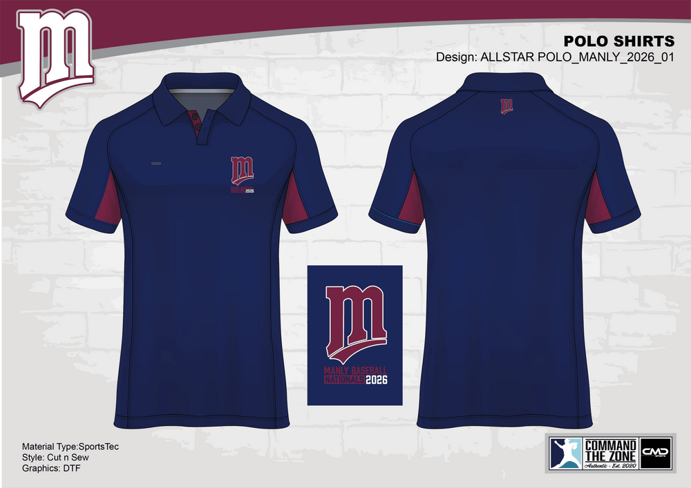 Manly Polo Shirt - 2026 Nationals - CMD Sports