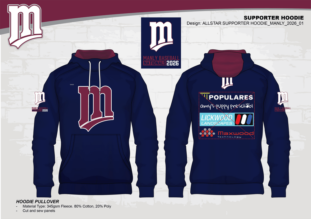 Manly Supporter Hoodie - 2026 Nationals - CMD Sports