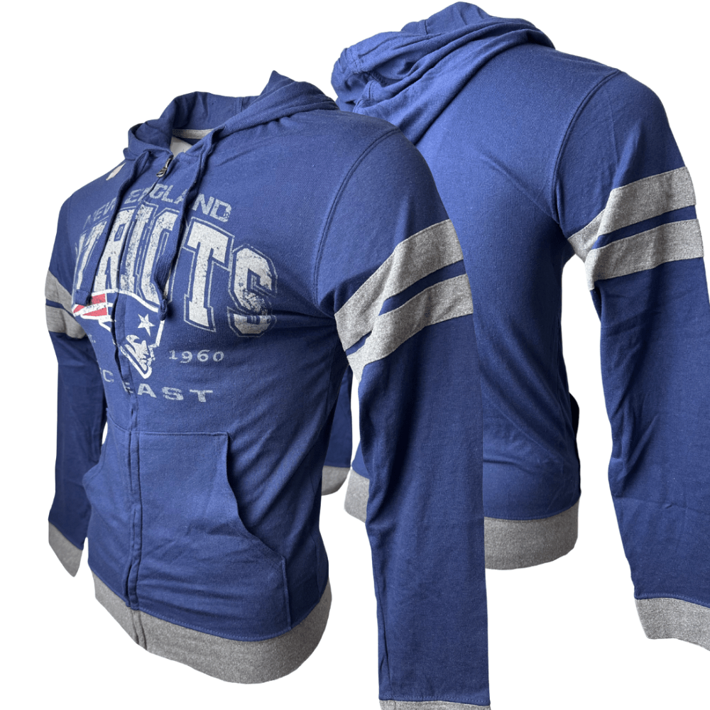 Men's New England Patriots NFL Team Apparel Full - Zip Hoodie - CMD Sports