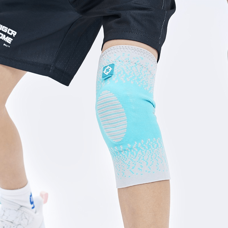 Rigorer Kids Compression Knee Pad Sleeve – Grey Aqua - CMD Sports