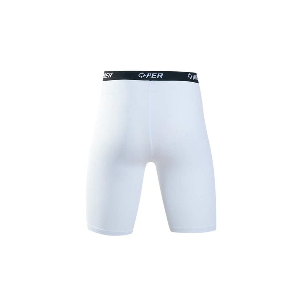 Rigorer kids compression shorts, white, back view