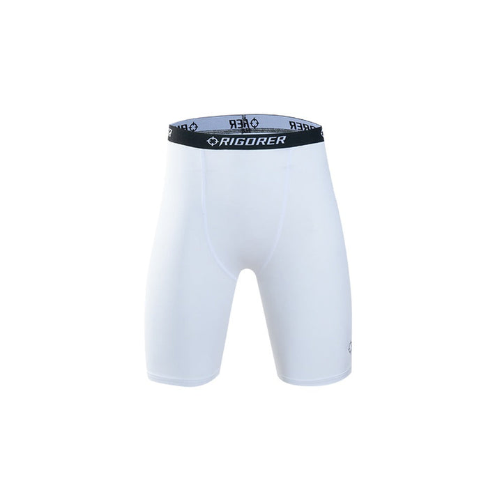 Rigorer kids compression shorts, white, front view