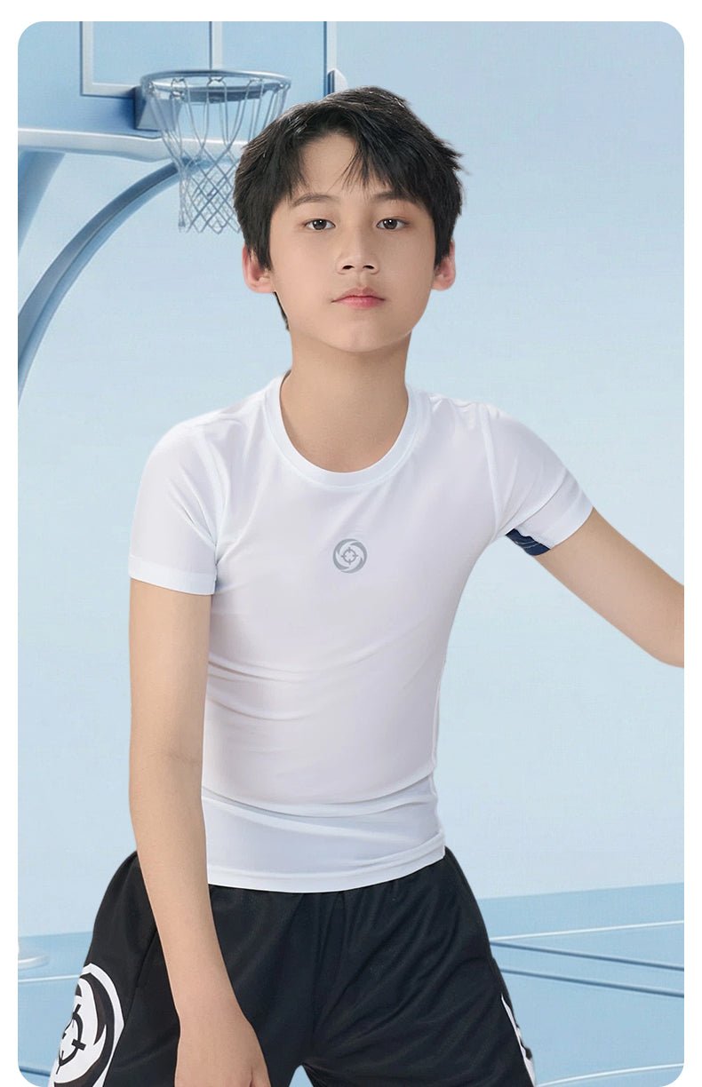 Rigorer Kids High Stretch Short Sleeve Basketball Compression Top - CMD Sports