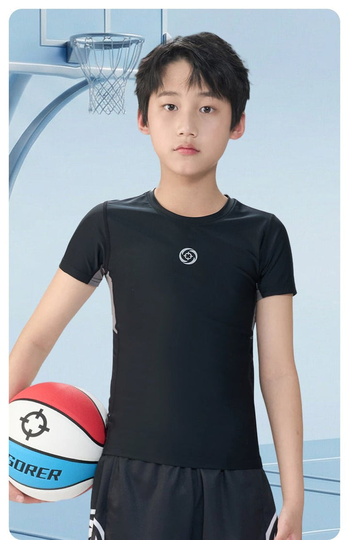 Rigorer Kids High Stretch Short Sleeve Basketball Compression Top - CMD Sports