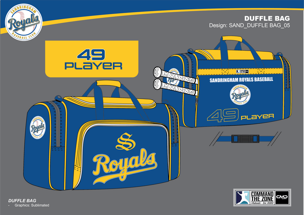 Sandringham Baseball Club - Duffle Bag w Bat Sleeve - CMD Sports