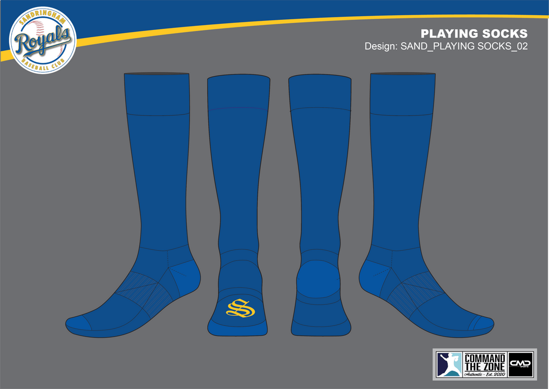 Sandringham Baseball Club - Playing Socks (Plain) - CMD Sports