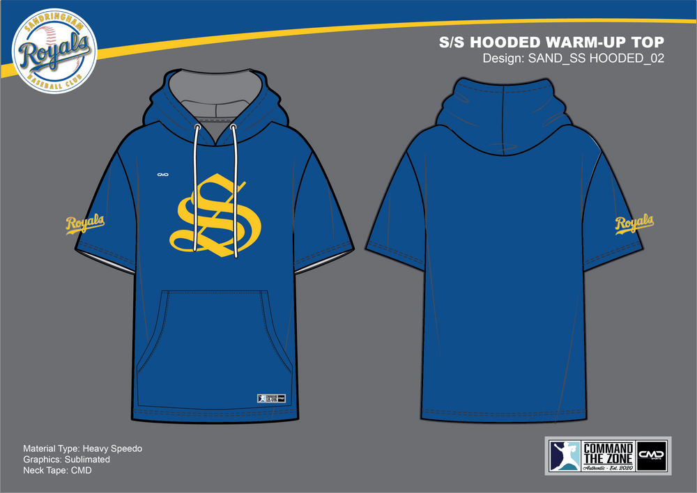Sandringham Baseball Club - Short Sleeve Hoodie - CMD Sports