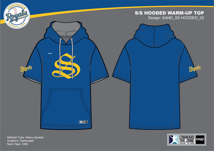 Sandringham Baseball Club - Short Sleeve Hoodie - CMD Sports