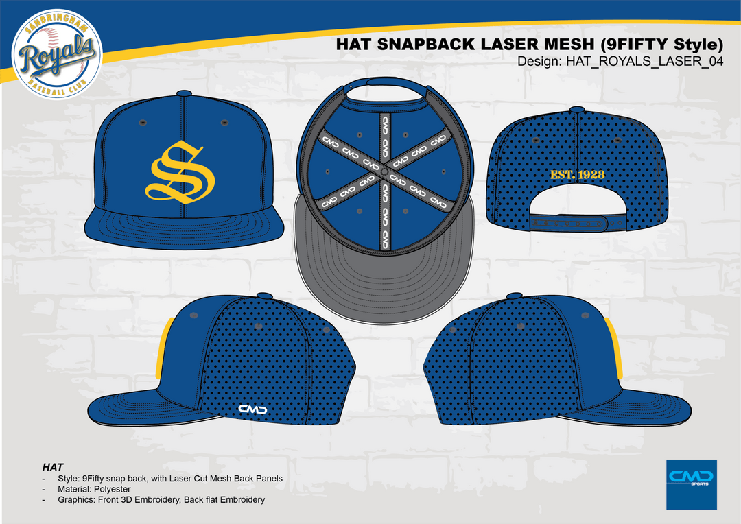 Sandringham Baseball Club Snapback Hat - Player Hat - CMD Sports