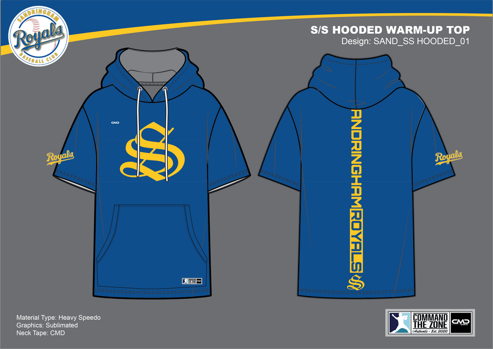 Sandringham Royals - Short Sleeve Hoodie - CMD Sports