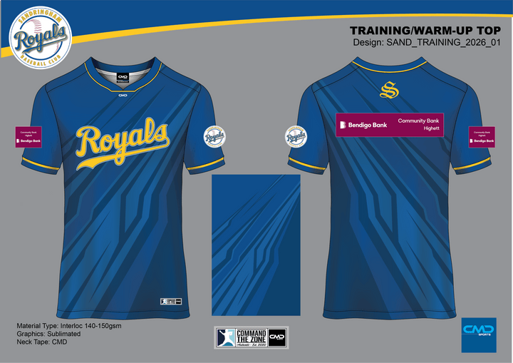 Sandringham Royals Training Top - 2026 - CMD Sports