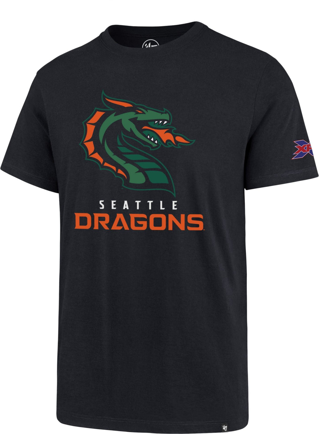 ‘47 Men's XFL Seattle Dragons Logo Rival Navy T-Shirt - CMD Sports