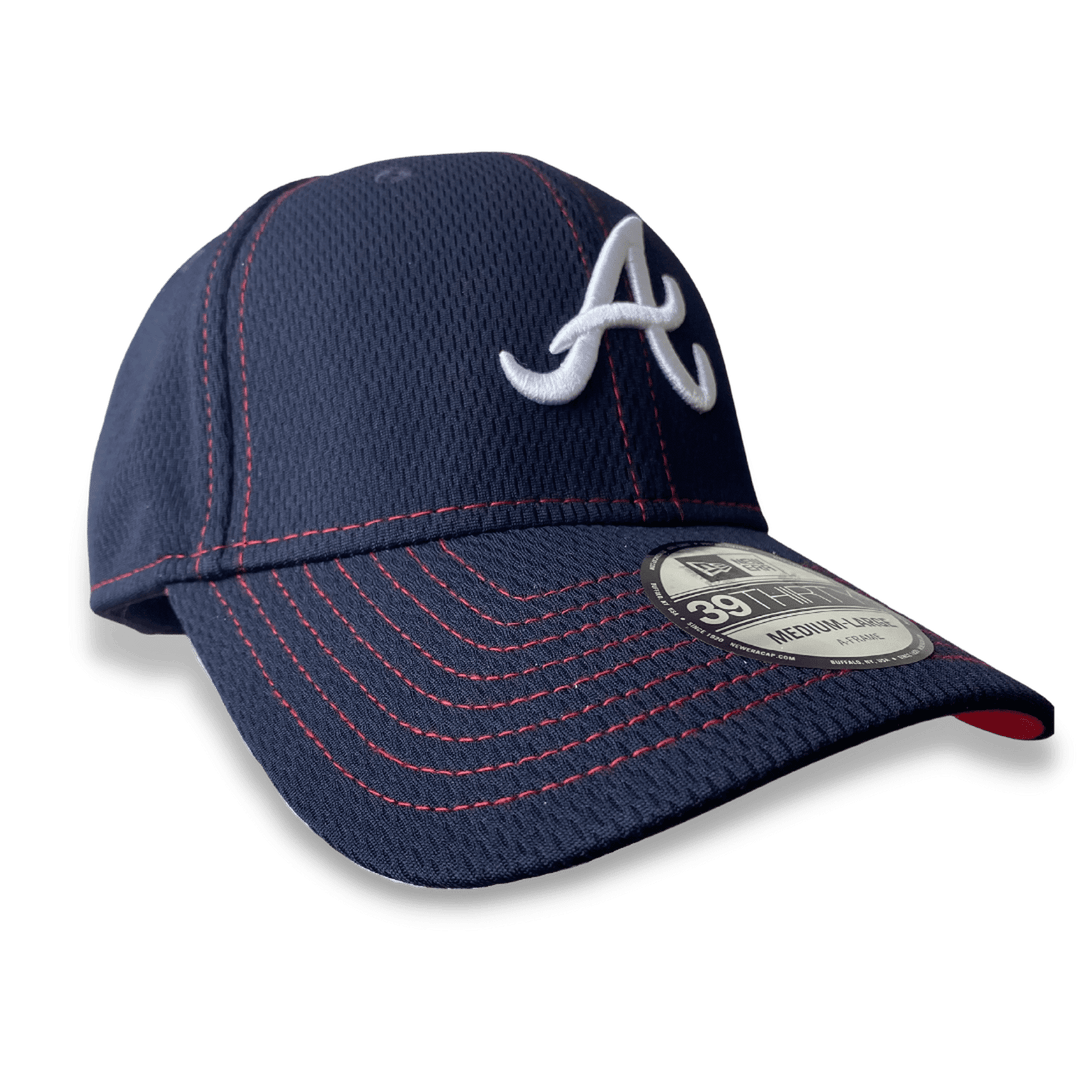 New Era Atlanta Braves Navy Blue Neo 39THIRTY Stretch Fit Hat