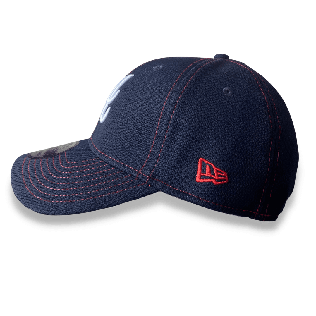 Men's Atlanta Braves New Era Navy Team Neo 39THIRTY Flex Hat