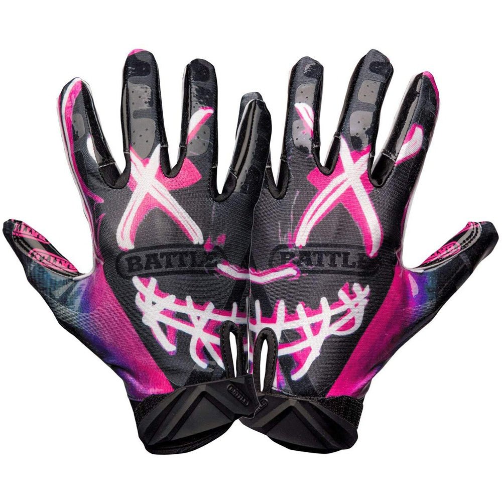 Battle Sports Nightmare Adult Cloaked Football Receiver Gloves - CMD Sports