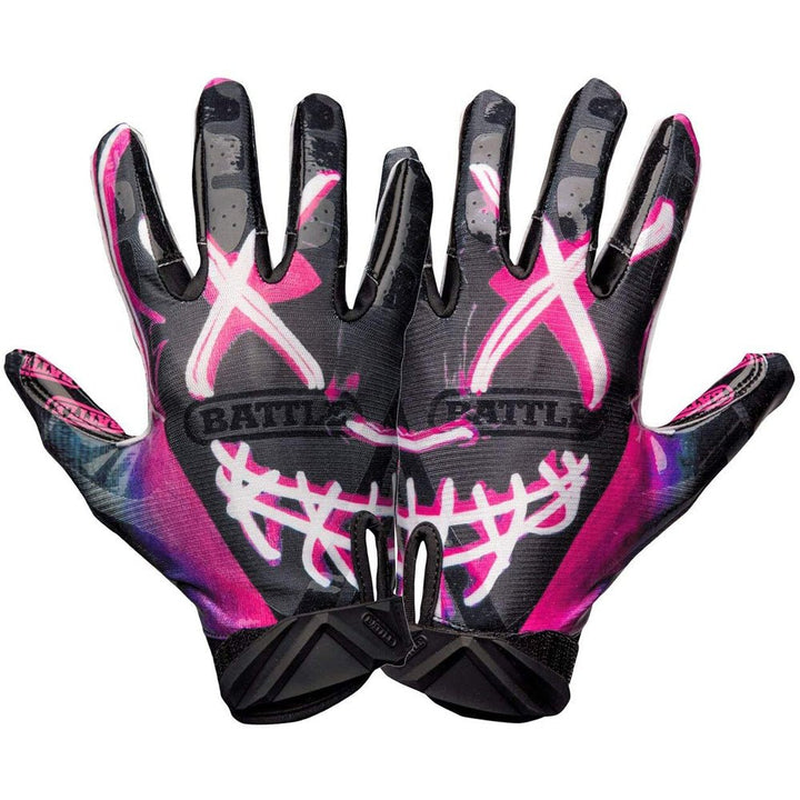 Battle Sports Nightmare Adult Cloaked Football Receiver Gloves - CMD Sports