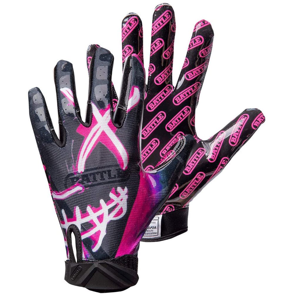 Battle Sports Nightmare Adult Cloaked Football Receiver Gloves - CMD Sports