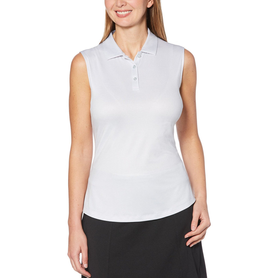 Clearance - Callaway Women's Printed Sleeveless Golf Polo – Extended Sizes - CMD Sports