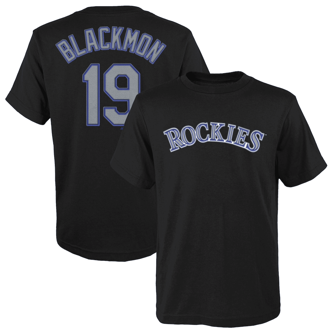 Clearance - Charlie Blackmon Colorado Rockies Majestic Youth Player Name & Number T-Shirt - CMD Sports