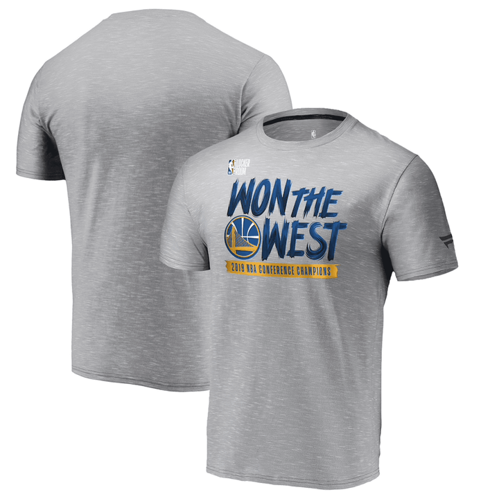 Clearance - Golden State Warriors Fanatics Branded 2019 Western Conference Champions Locker Room T-Shirt - CMD Sports