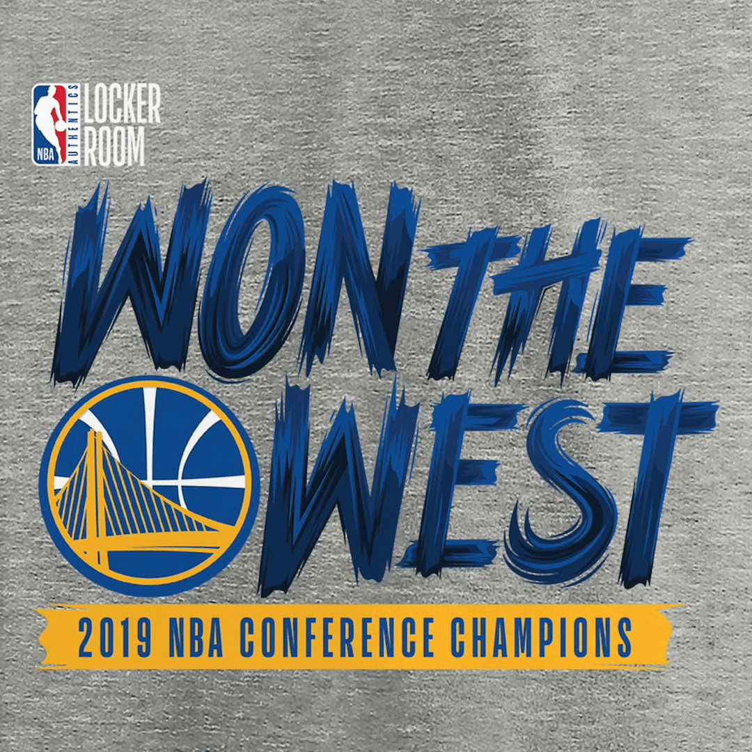 Clearance - Golden State Warriors Fanatics Branded 2019 Western Conference Champions Locker Room T-Shirt - CMD Sports