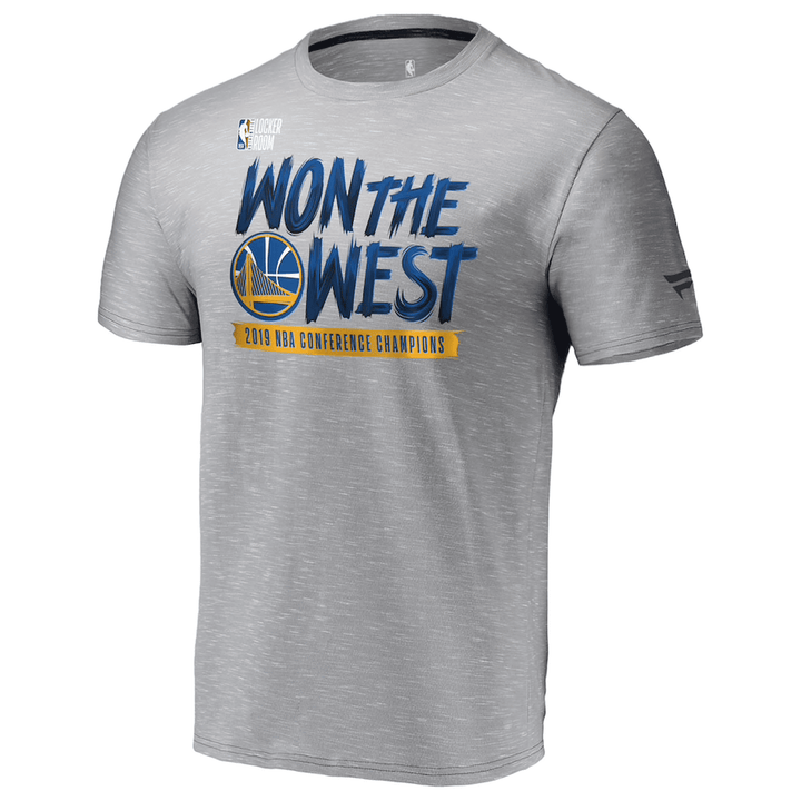 Clearance - Golden State Warriors Fanatics Branded 2019 Western Conference Champions Locker Room T-Shirt - CMD Sports