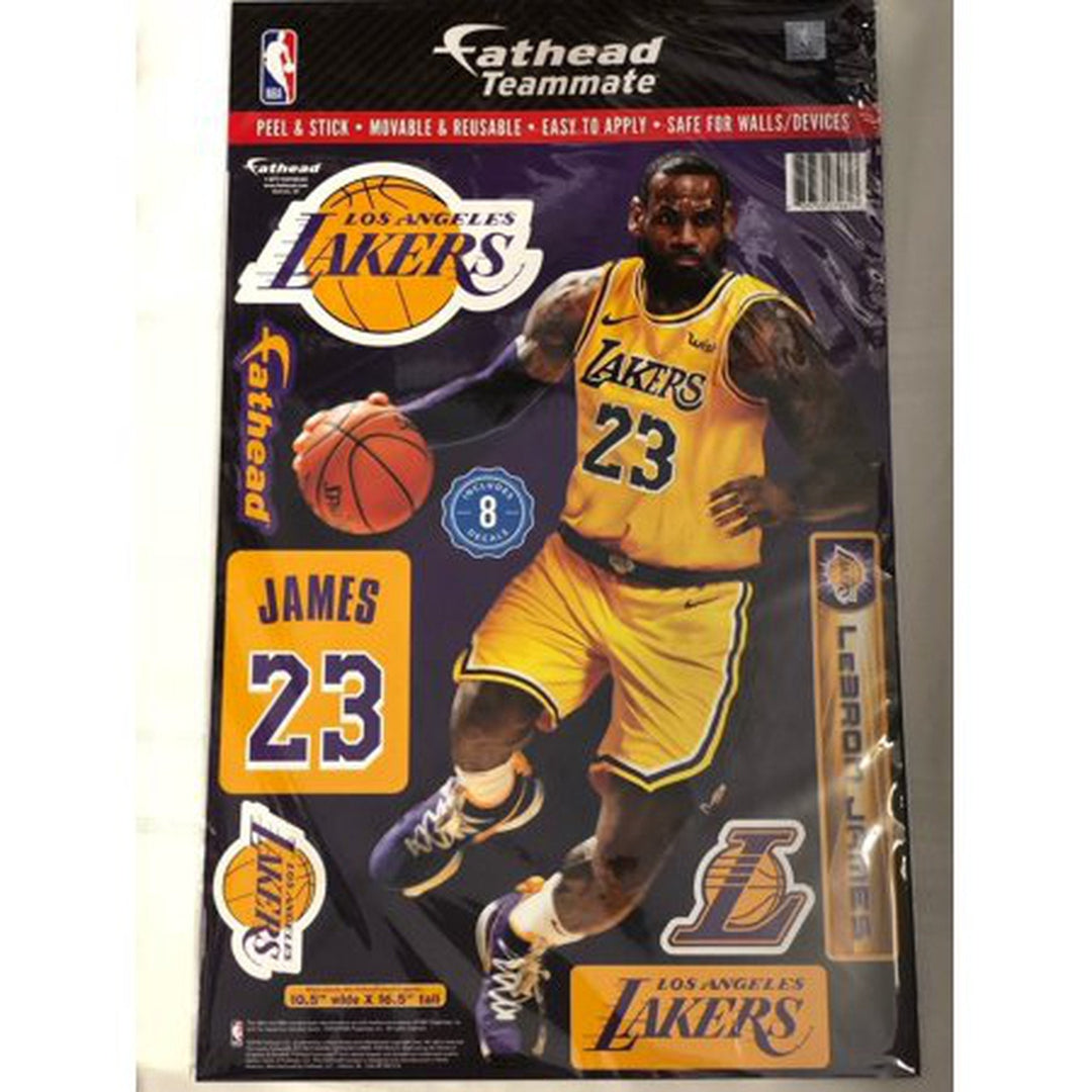 Clearance - Lebron James LA Lakers 2018 Fathead Teammate Sticker Wall Decal 10.5"x16.5" - CMD Sports
