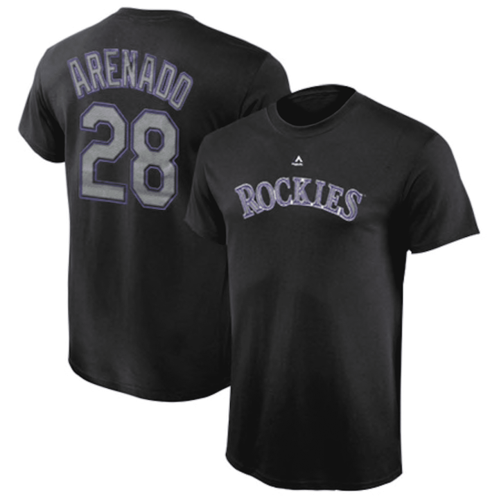 Clearance - Nolan Arenado Colorado Rockies Majestic Youth Player Name & Number T-Shirt - CMD Sports